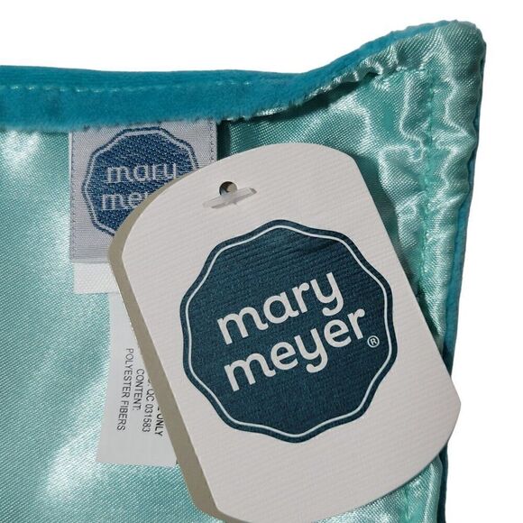 Mary Meyer Dinosaur Lovey Security Blanket Satin Back 12x12 Triceratops Blue NEW - Picture 10 of 12